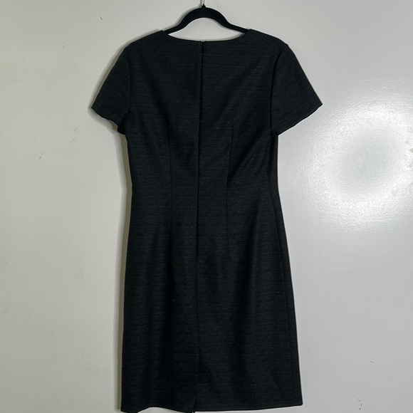 Hugo boss black dark gray sheet dress size M office preppy career - Picture 8 of 10